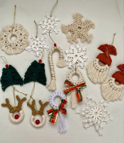 Enfeites de árvore de natal ou porta guardanapo