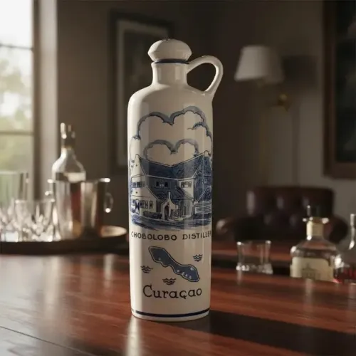 Licoreira Blue Delft Curaçao Chobolobo Destilaria 600ml # (Usado)