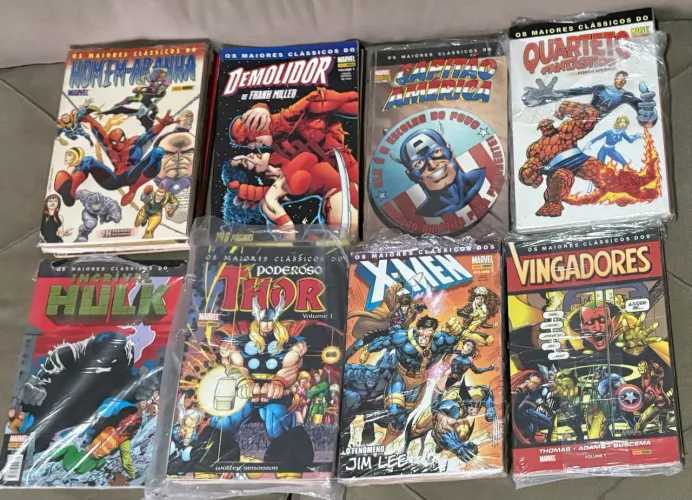 Panini comics coleção os maiores clássicos Marvel 34 volumes Marvel comics