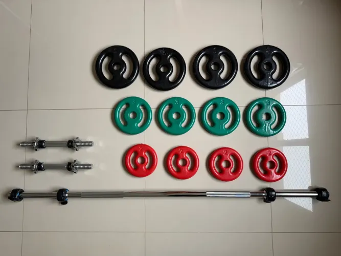Kit Anilhas e Barras 40Kg