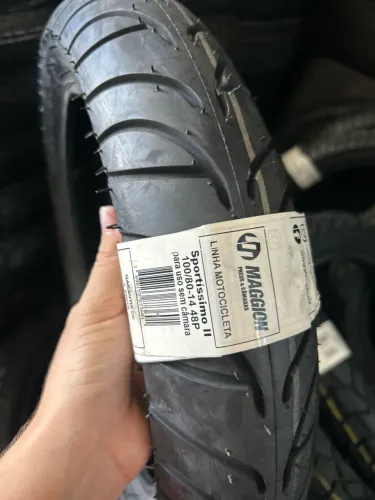 Pneu 100/80R14 Maggion uso s/ câmara 
