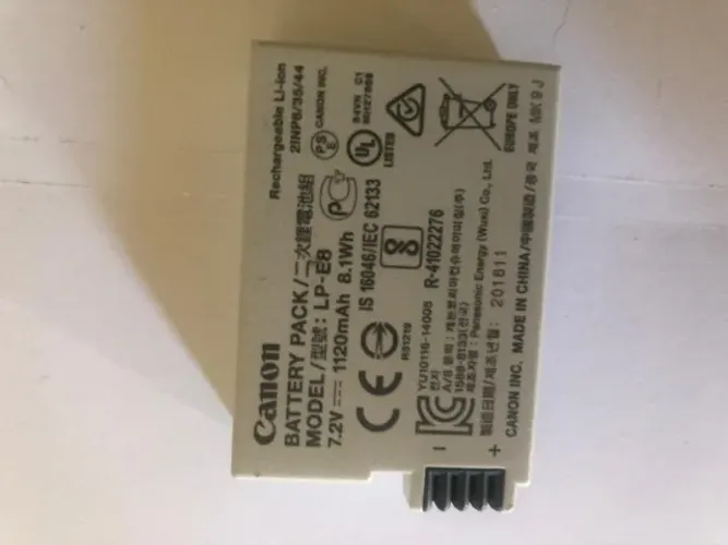 Carregador e Bateria Canon Lc-e8e - Com Cabo -original