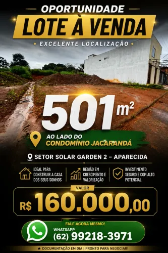 Lote grande ao lado do condomínio jacarandá