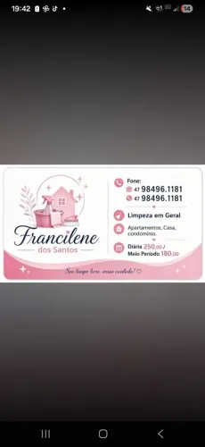 Faço diária se alguém precisa tou disponível