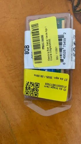 Memória Crucial Ddr4 8gb 2666mhz 1.2v Notebook