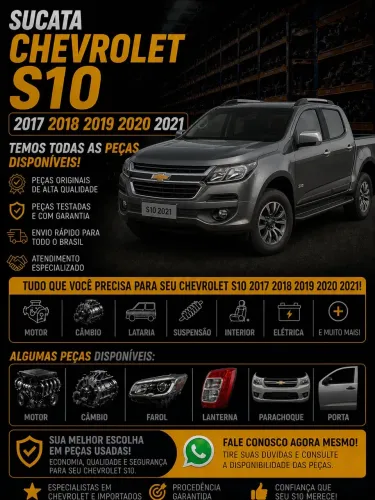 Sucata chevrolet s10 2017 2018 2019 2020 2021