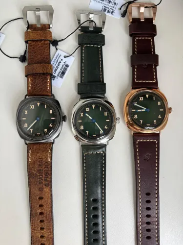 Panerai Radiomir 45mm Verde - Linha Premium | Pulseira Couro