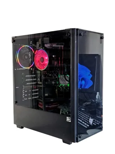 PC GAMER RYZEN 5, 600GB SSD, 16GB RAM (DUAL), MB SL ASROCK, VIDRO, FONTE 600W MSI, WIND 11