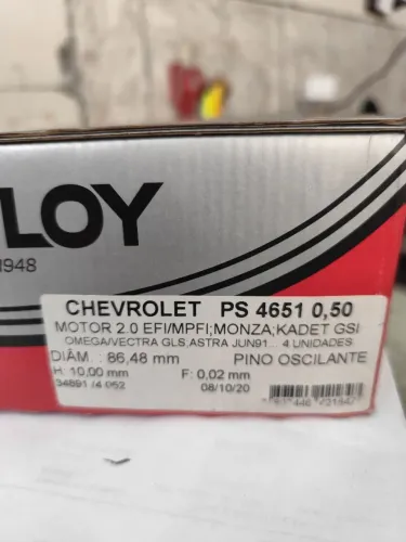 JG Pistão Suloy Motor 2.0 EFI/MPFI Monza/ Kadet