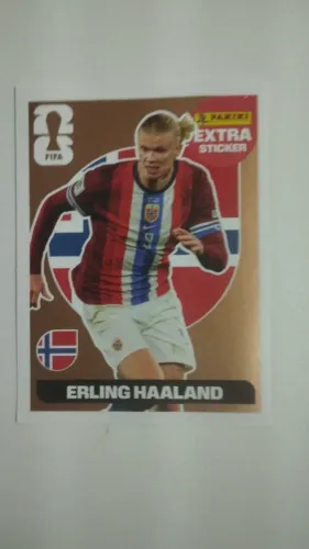 Figurinha extra sticker legend bronze Erling Haaland 2026