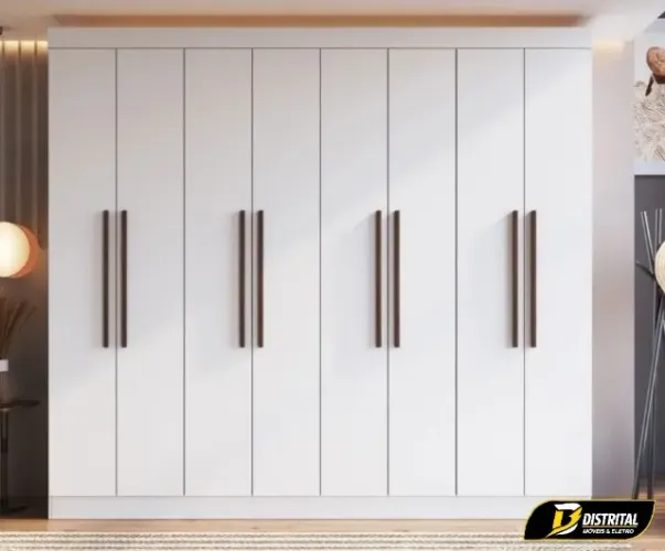 Guarda Roupa Casal 8 Portas 4 Gavetas 100% MDF California Novo