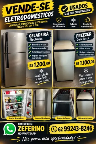 Vende-se freezer e geladeira