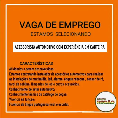 Acessorista automotivo de auto peças 