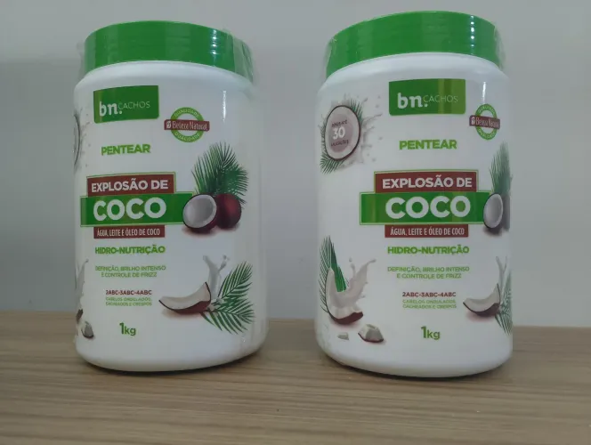 Creme de Pentear Explosão de Coco, Beleza Natural para Cachos