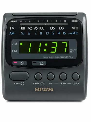 Rádio Relógio com AM FM Aiwa FR A2H Bivolt