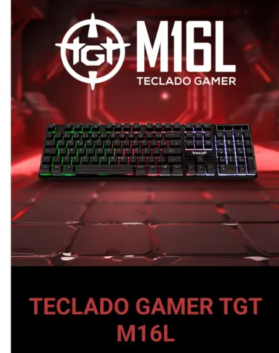 Teclado Target M16L Rainbow <br><br>Teclado<br><br>Teclado Gamer TGT M16L, Rainbow, ABNT2