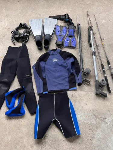 Kit Equipamentos de Pesca e Mergulho