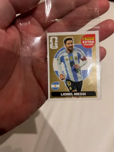 Figurinha Extra Sticker Messi Legend Dourado