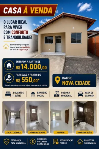 CASA A VENDA NO BAIRRO NOVA CIDADE