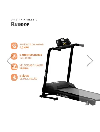 Esteira Ergométrica Athletic Runner 13 Km/H