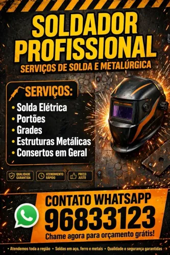 Faço serviço de solda. Reforma de portão,grade, e mais