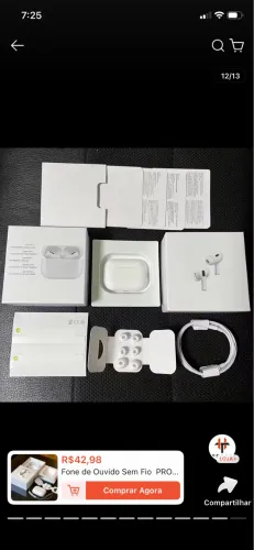 Fone de Ouvido Sem Fio PRO5 airpods Com Cancelamento De Ruído Bluetooth Pop-Up para iOS