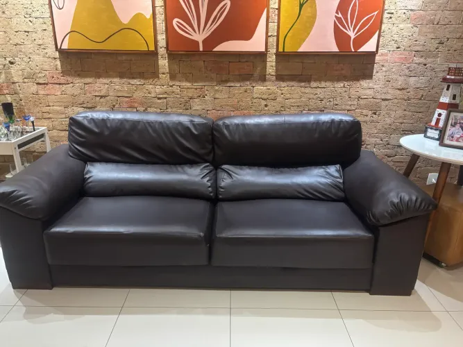 Sofá retrátil couro  - TV - cinema