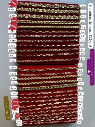 Pulseiras de ouro 18k(750) 
