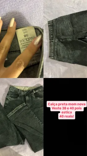 Calça mom preta