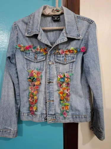 Jaqueta jeans,customizada
