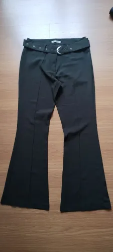 calça social alfaiataria flare verde luigi bertolli - Tam 40