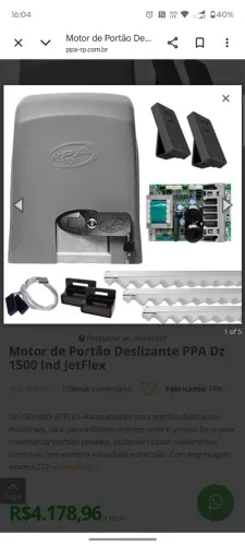 CONSERTO DE MOTOR PORTÃO PPA /ROSSI/GAREN