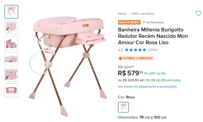 Banheira Rosa Burigotto