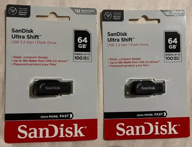  Pendrive SanDisk Ultra Shift USB 3.2 Gen 1 64 GB