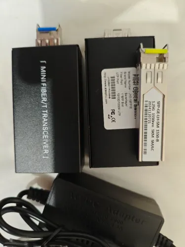 Kit 2 mini conversor de fibra com 2 sfp