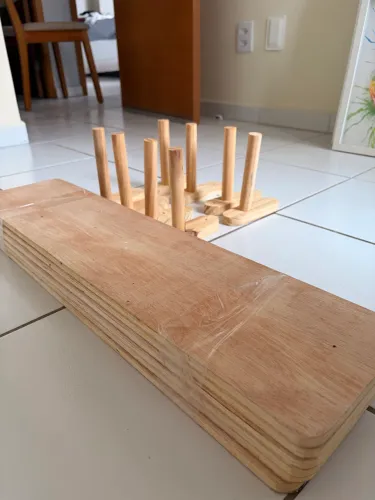 6 Prateleiras com suporte em madeira Pinus natural da Dupallets