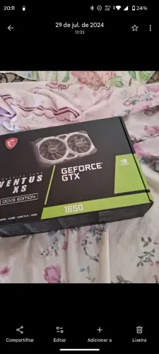 Placa de vídeo GTX 1650