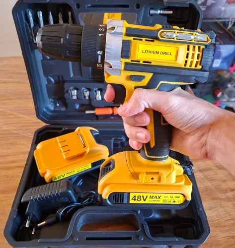 Parafusadeira e Furadeira a Bateria 48V e Acessórios Produto Novo