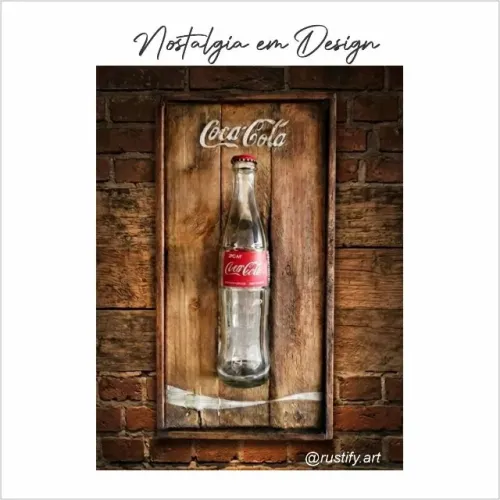 Quadro Decorativo com Garrafa de Coca-Cola - Estilo Retrô e Charme Único