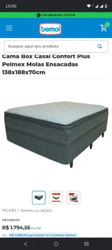 cama box casal confort plus pelmex mola pocket 138x188x70cm
