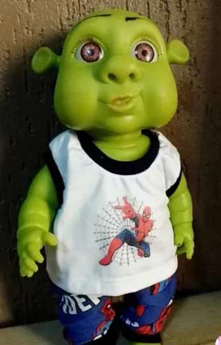 Boneco raro bebê sherek 