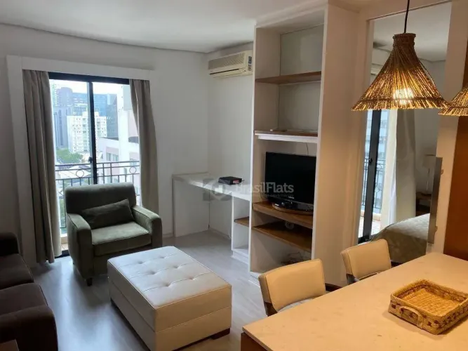 Flat com 1 dormitório para alugar, 42 m² por R$ 6.500,00/mês - Itaim Bibi - São Paulo/SP