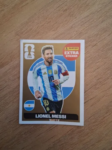 Lionel Messi Gold Extra Sticker da Copa do Mundo FIFA 2026