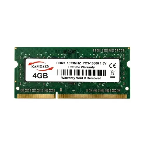 Memória RAM Notebook Kamosen 4GB DDR3 1333MHz PC3-10600 1.5V SO-DIMM 204 Pinos para Upgrad