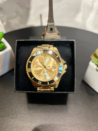 Relógio Masculino Pallyjane Dourado Elegante Novo