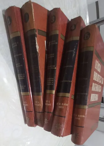 Uma coleção de livros de matemática moderna 5 volumes curso integrado