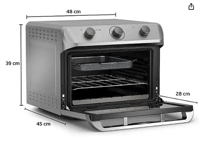Air Forno Elétrico e fritadeira Mueller 35 Litros Prata com função Fryer MFB35G