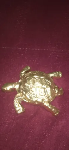 Cinzeiro antigo de bronze formato de tartaruga 