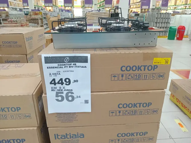 Cooktop  novo na caixa 