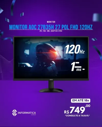 MONITOR AOC 27B35H 27 POL FHD 120HZ